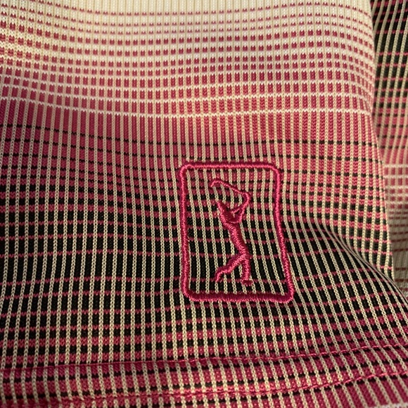 Bundle of 3! PGA Tour Mens Polo Shirt Trio - Pink, Plum Multicolour Mediums - Picture 6 of 16